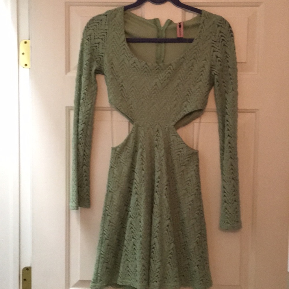 Dress with side cut outs